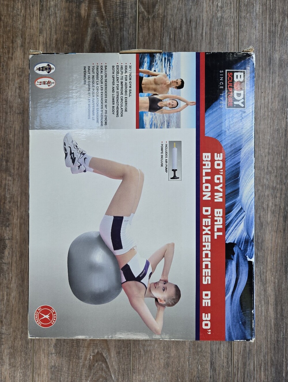 Body Aculpture 30" Blue Gym Ball - Stability & Core Training